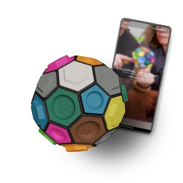 BOULDERBALL 3D climbing ball, world novelty, climbing in the tiniest space - improves concentration, creativity, dexterity Boulder Ball