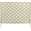 Brass Metal Fireplace Screen, Freestanding Mesh Fire Spark Guard Protector Cover