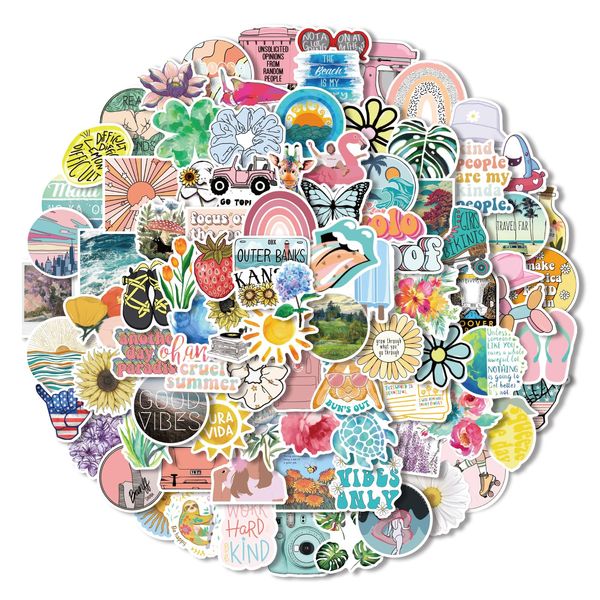 Aesthetic Stickers 200PCS VSCO Stickers Aesthetic, Vinyl Cute Stickers Asthetic Stickers for Journaling,Water Bottle Sticker Pack for Teens Girls Kids