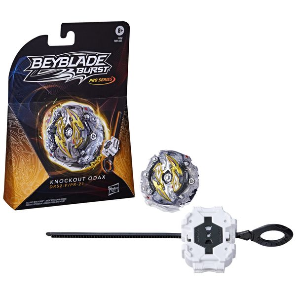 Beyblade Burst Pro Series Knockout Odax Spinning Top Starter Pack - Stamina Type Battling Game Top with Launcher Toy