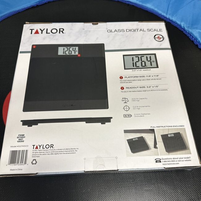 Taylor Body Digital Composition Scale BF, BW, MM, Silver Platform