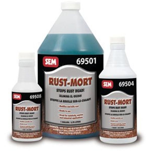 Rust-Mort - Converts Rust to a Hard Protective Coating, 1 Pint