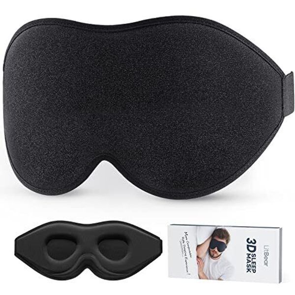 LitBear Sleep Mask for Side Sleeper Women Men Eye Mask for Sleeping Light Blo...