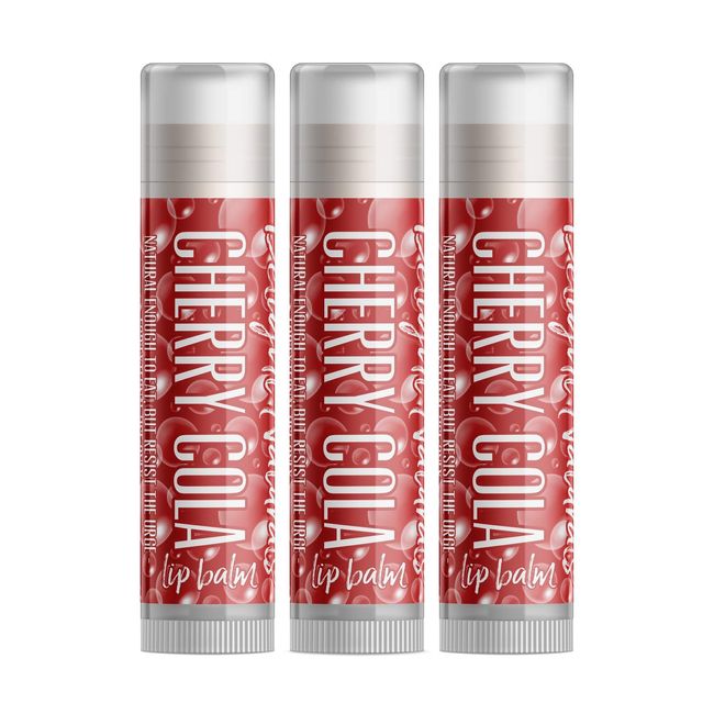 Delight Naturals Cherry Cola Lip Balm - Set of Three