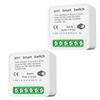 2Pcs Smart Light Switch,Smart Home WLAN Bluetooth Switch Wireless Switch Remote Control DIY Fits Behind Wall Switch,Smart Switch Compatible with Google Home,Alexa Echo,Smart Life/Tuya
