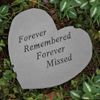 Forever Remembered Forever Missed Memorial Stone - Heart Shaped