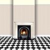 MyTinyWorld Dolls House Miniature Beige Styalised Leaves Wallpaper