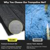 16FT Replacement Trampoline Safety Enclosure Net w/ Zipper & Protection Buckles