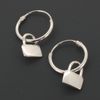 Touch Jewellery 925 Sterling Silver Lock Hoop Earrings
