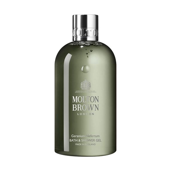 MOLTON BROWN Geranium Nefeltum Bath & Shower Gel, 10.1 fl oz (300 ml), Molton Brown Bubble Bath, Body Wash, Aromatic Woody Gift