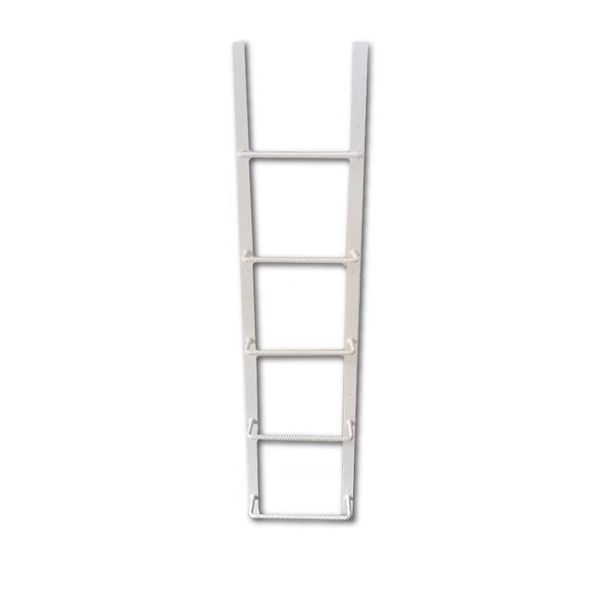 Window Well Supply Heavy-Duty Steel Window Well Ladder (3-Rung, White)