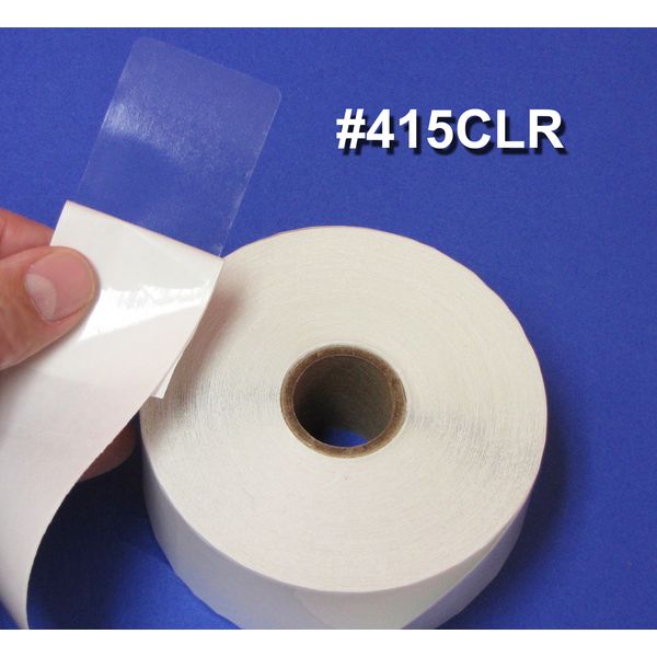 Clear Rectangular Labels 4" x 1.5" Standard Permanent Adhesive 500 Roll #415CLR