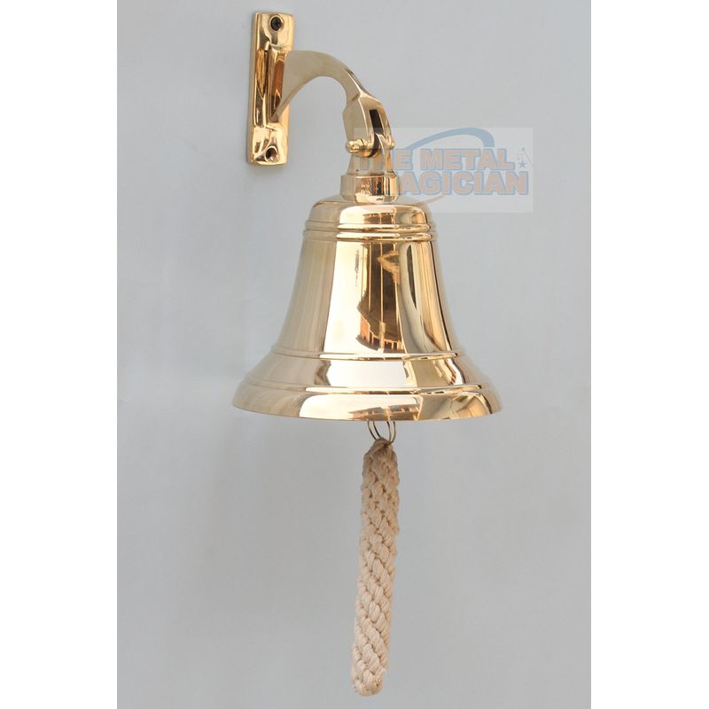 Brass Ship Bell Polished Nautical, Heavy Duty Polished Brass Bell ...