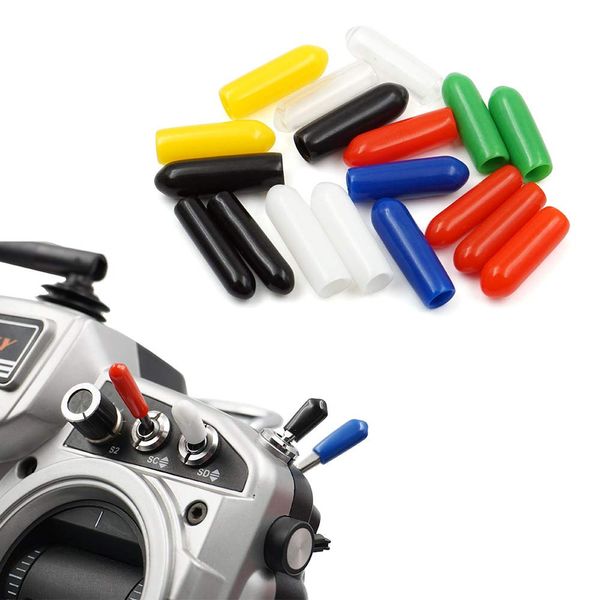 18 PCS Anti-Slipping Switch Rubber Cap Sheath Cover for FrSky X9D QX7 ...