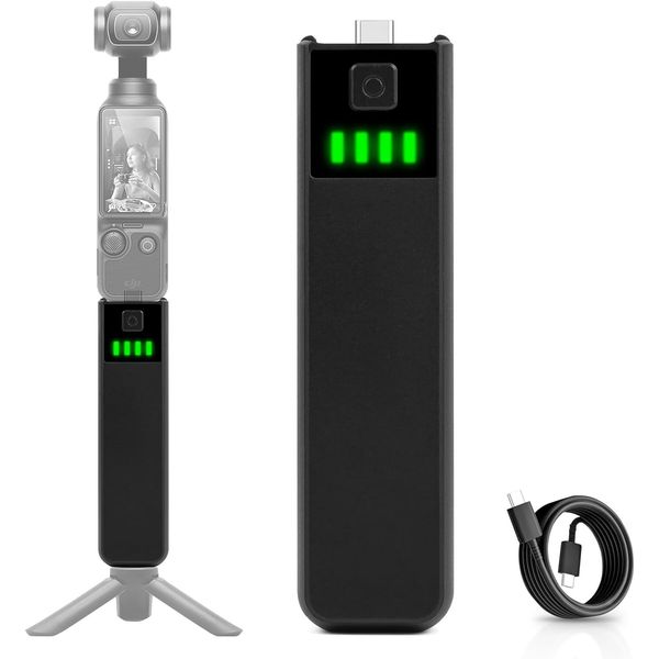 For DJI Osmo Pocket 3, 5000mAh Battery Handle, 22.5W Fast Charge, 1/4” Thread