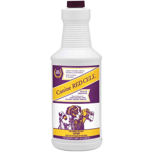 Farnam Horse Health Canine Red Cell, Liquid Vitamin-Iron-Mineral Supplement for Hunting & Field Dogs, Show Dogs, Senior Dogs, Pregnant Dogs & Puppies, 1 Quart , 32 Ounces