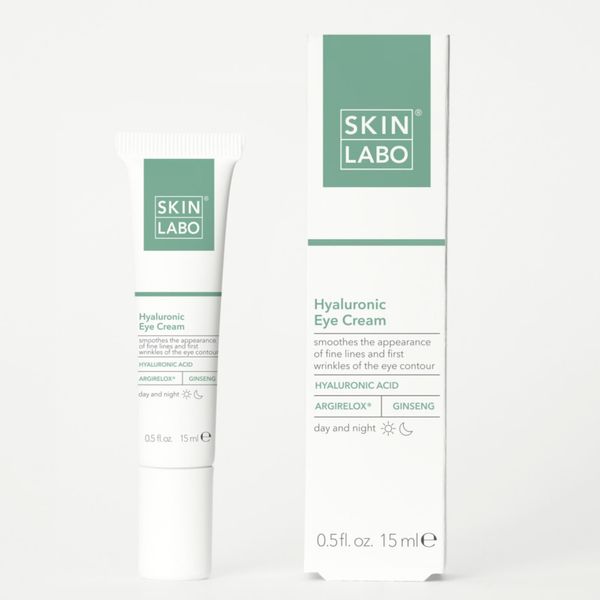 SkinLabo Eye Cream with Hyaluronic Acid, Reduces Blemishes in the Periocular Area, Anti-Wrinkle with Hyaluronic Acid and Ginseng - 15ml