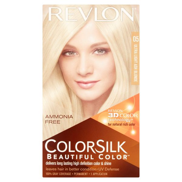 Revlon ColorSilk Beautiful Color, [05] Ultra Light Ash Blonde 1 ea (Pack of 3)