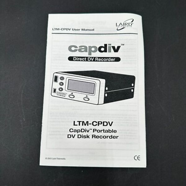 User Manual Laird Capdiv Direct DV Recorder LTM-CPDV