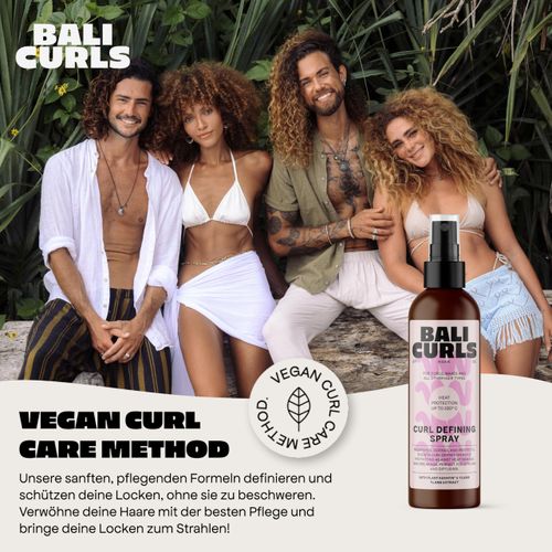 BALI CURLS Curl Leave In Spray Diffusore-Protettivo dal Calore - Spray termoprotettivo definente per capelli ricci - Protezione termica nutriente per capelli - Per ricci sani e protetti - 150ml