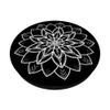 Mandala White Pattern Gift for Flower Lovers PopSockets PopGrip: Swappable Grip for Phones & Tablets