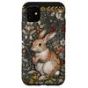 iPhone 11 Rabbit in a William Morris Style Flower Garden Case