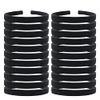 20 Pack Women Plain Black Cloth Covered Thin Hard Plastic Headband Hairband Elastic Hair Hoop Holder Clasp Tiara Crown Headpiece Accessories DIY