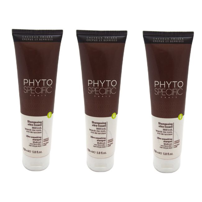 Phyto PhytoSpecific Ultra-Smoothing Shampoo, 5 Oz  (3 pack)