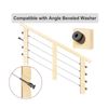 50 Pack Invisible Cable Railing Kit, Cable Railing Hardware, 316 Stainless St...
