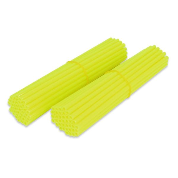 80pcs Motorcycle Spoke Wheel Spoke Skin Spoke Cover Fluorescent Yellow 21.5cm