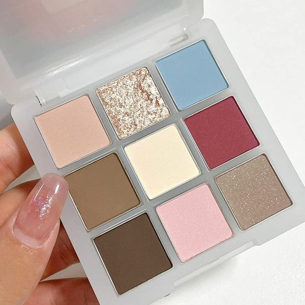 AMY'S DIARY Glitter Eyeshadow Palette,9 Colors Glitter Eye Shadow Palette Eye Makeup Cosmetics, Daily matte glitter shimmer pearl daily party sparkling