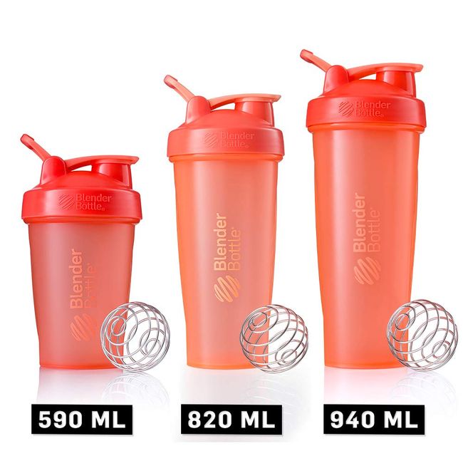 BlenderBottle Classic 20 oz White Shaker Cup with Wide Mouth and Flip-Top  Lid 