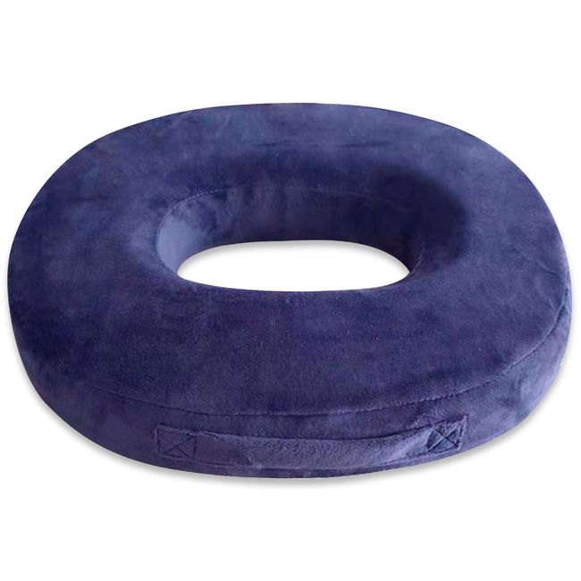 Enza Cushion, Postpartum Hemorrhoids, High Resilience, Donut Cushion, Perforated Cushion (Navy)