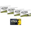 The Shave Factory Traditional Shaving Blade Set - 20 Gillette Astra Superior Platinum Double Edge Razor Blades & 5 Dorco Titan Double Edge Razor Blades - for Traditional Shaving Enthusiasts