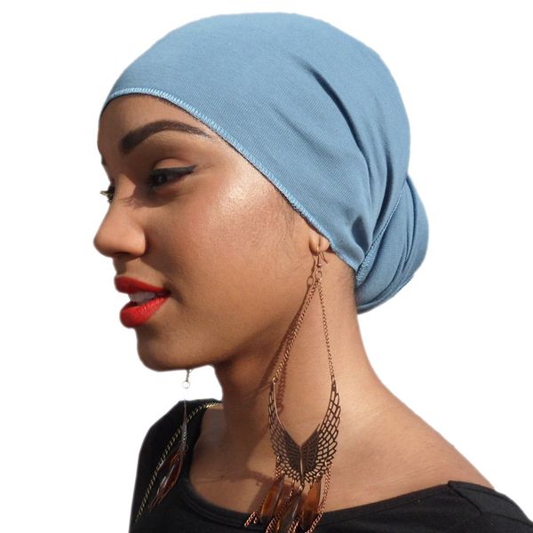 Blue-Jean Blue Designer Head Wrap by JFrassini | 100% Cotton Scarves Bandana