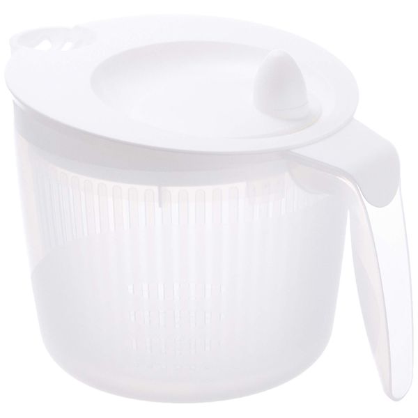 Pearl Metal Enjoy Kitchen C-4698 Salad Spinner, Resin, Vegetable Drainer, Grip, Made in Japan