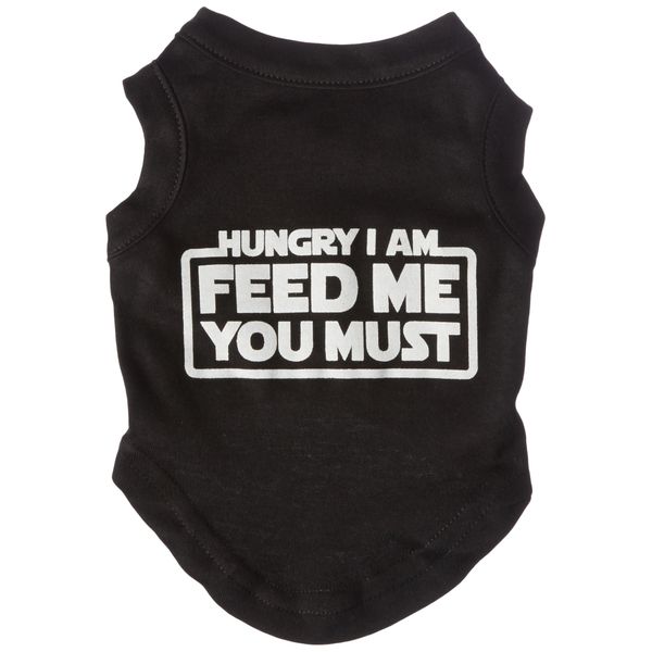 Mirage Pet Products Hungry I am Screen Print Shirt Black Sm (10)