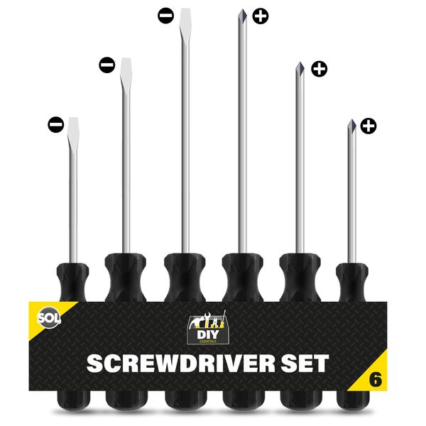 6pk Phillips Screwdriver Set | 3.4mm, 4.5mm Non-Slip Grip Screwdrivers, Electrical Screwdriver Sets, Electricians Screwdriver Set Electrician Tools, Philips Screwdriver, Screw Driver Set