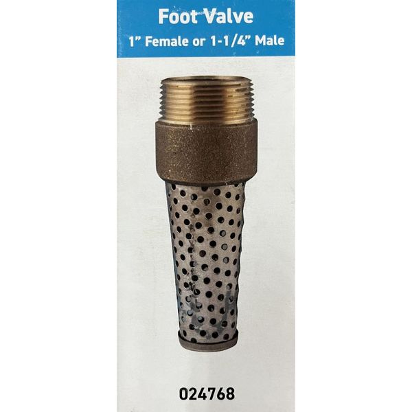 Star H2O 024768 Brass FOOT VALVE FOR WATER WELL PUMP