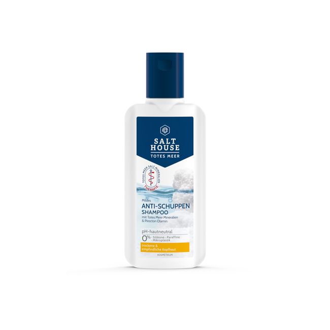 Salthouse Totes Meer Therapie Anti-Schuppen Shampoo, reduziert Neubildung von Schuppen, mit Aloe Vera für sensible Kopfhaut, 250ml