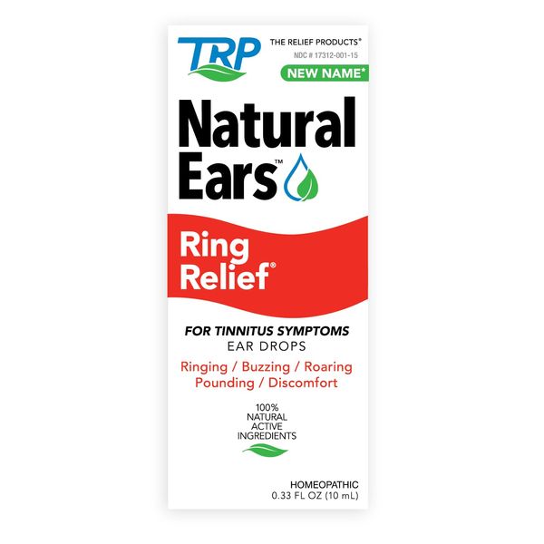 The Relief Products Ring Relief Ear Drops Formula, 0.33 Fl. oz., Natural Active Ingredients for Tinnitus Relief