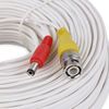 SSL BNC Video Power Cable For CCTV Camera DVR Security System (30M, White)