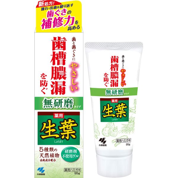 Shouyo Raw Leaves, Unpolished Type, Prevents Pyorrhea, Medicated Toothpaste, Herbal Mint Flavor, 3.4 oz (95 g), Quasi-Drug