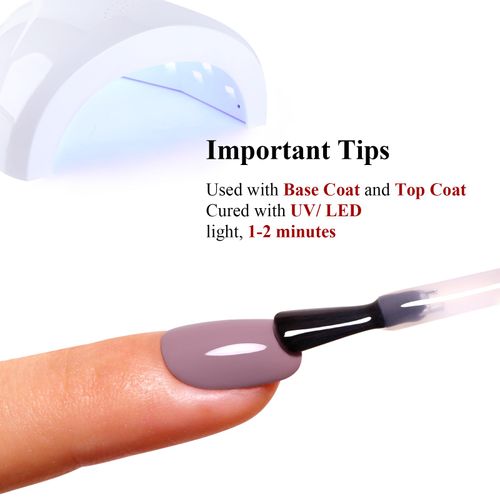 Ozzeal Smalto Semipermanente Unghie Rosa, 15ML Grigio Rosa Smalti Semipermanenti Per Unghie Nudo Manicure Autunno Inverno Smalto Gel Unghie UV Soak Off Led UV Gel Nail Polish