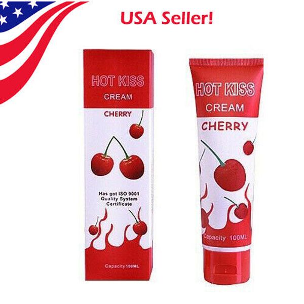 NEW HOT KISS CREAM CHERRY FLAVOR EDIBLE PERSONAL SEX LUBRICANT 100ML