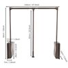 35-47 Inch  Adjustable Closet Rod Closet-Mounted Pull Down Clothes Hanger Holder