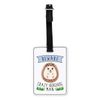 Gift Base Beware Crazy Hedgehog Man Visual Luggage Tag with Black Strap