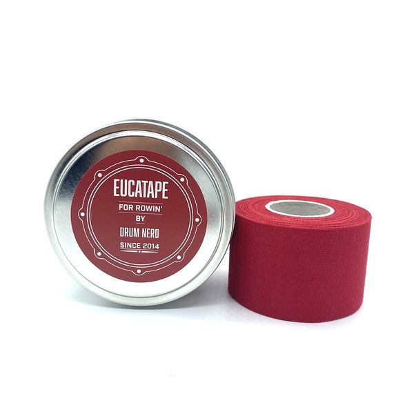 Eucatape Eucalyptus Infused Rowing Tape – Helps Protect Hands & Strength & Grip Indoor Machine or Outdoor Sculling Crew (Red)