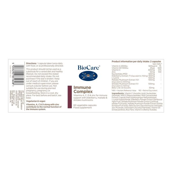 BioCare - Immune Complex - 60 Capsules