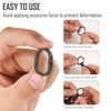 KeyUnity Titanium Key Ring Carabiner for Connecting Mini Hook Quick Release Connector S/M/L Size Silver (KA31BK (L x L x 2))
